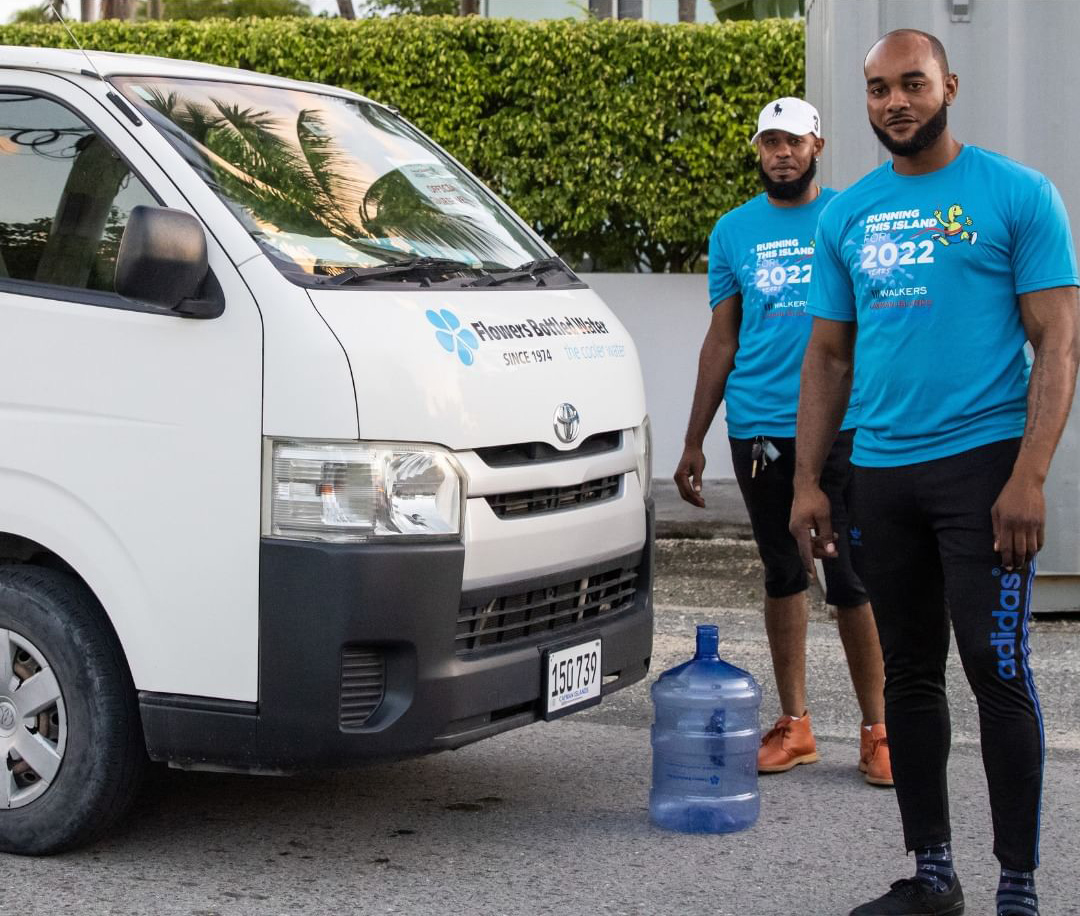 Flowers Bottled Water Van